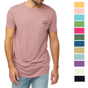 เสื้อยืดผู้ชายทรงโค้งมีชายโลโก้ตามสั่งผลิตตามสั่ง - Product Image 1