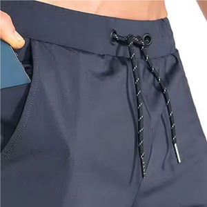 Pantalones Cortos Deportivos de Lona 100% Algodón para Hombre, Transpirables, Resistentes al Viento, Ajuste Holgado, Estampado, Cierre con Cordón, Cintura Alta - Product Image 5