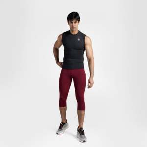 GA <b>Compression</b> <b>Men's</b> 3/4 Pants Maroon Color Leggings - Product Image 4