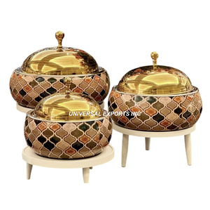 Olla de Acero Inoxidable, Redonda, de Diseño, Lujosa, Clásica, Elegante, para Mantener la Comida Caliente - Product Image 5