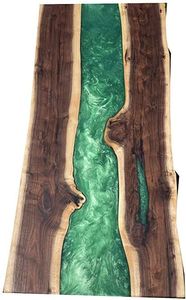 Meubles de cuisine extensibles en résine et bois, qualité supérieure, mobilier de luxe pour la maison, bois de noyer massif, salle à manger, café, cuisine fluviale - Product Image 2