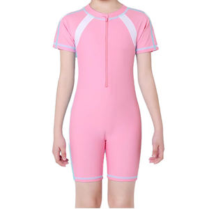 Traje de baño deportivo de compresión de 2 piezas para niños, con corte alto en la parte inferior, personalizado en la parte delantera, con estampado animal, teñido en prenda, de ajuste regular, al por mayor - Product Image 5