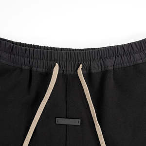 Logo personnalisé unisexe été couleur unie en gros hommes Shorts cause porter coton Shorts pour hommes - Product Image 2