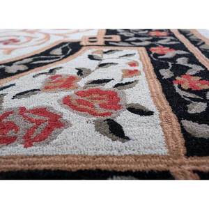 พรมขนสัตว์สีเทาและสีดำแบบทอมือ ยี่ห้อ Kora รุ่น Tra-14476 ลายเหรียญตรา ขนาด 4 เมตร หนา 10 มม. เหมาะสำหรับทางเข้าบ้านหรือโถงทางเดิน สำหรับวัยรุ่น - Product Image 3