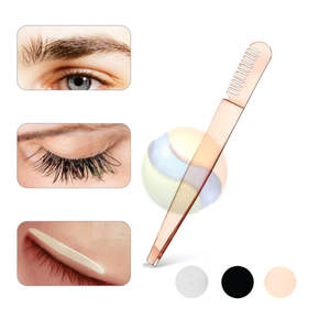 Durable Stainless Steel Eyebrow Comb Tweezers for Makeup Grooming Professional Eyebrow Trimming Comb with Built in Tweezers - Product Image 1