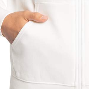 Sweat à capuche zippé pour homme, personnalisé avec logo, en polaire de qualité supérieure, 220g, écologique, pour l'hiver, uni, vierge, OEM - Product Image 5