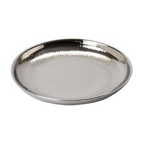 Assiette de service en acier inoxydable martelé, écologique, passe au lave-vaisselle, assiette à dîner, assiette à salade avec un design décoratif, durable et élégante - Product Image 2