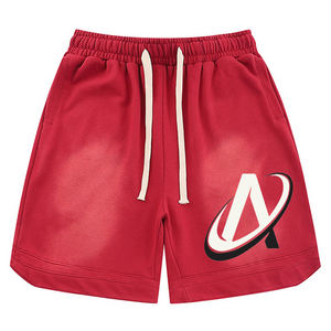 Short chaud 100% coton pour homme Short vintage lourd délavé à l'acide Short Streetwear pour homme avec logo personnalisé - Product Image 3