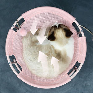 เตียงแมวเปลตาข่ายสุดหรูสำหรับแขวนสำหรับแมวตัวเล็กเตียงสัตว์เลี้ยงยกสูงได้ทุกฤดู - Product Image 2