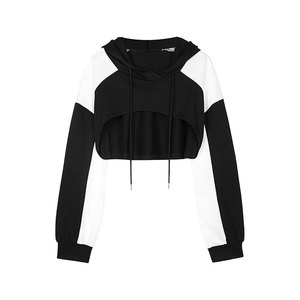 Las Mejores Sudaderas Cortas de Invierno Casuales, 100% Algodón, Ajuste Delgado, Transpirables, Antibolitas, con Logotipo Frontal Personalizado para Mujer - Product Image 1