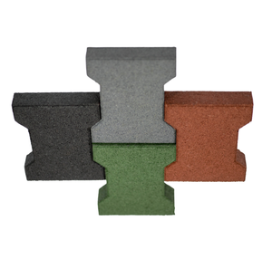 High Quality Outdoor Dogbone <b>Rubber</b> Paver Tiles with Custom Thickness for Residential Decks and Walkways from Trusted Wholesaler - Product Image 1