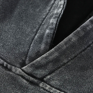 Sudaderas con capucha lavadas para hombre de algodón 100%, acabado Vintage suave con gráficos serigrafiados, sudaderas con capucha a granel para venta al por menor - Product Image 3