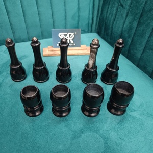 Brocha de afeitar de cuerno de búfalo genuino, mango suave y duradero, acabado ligero, perfecto para entusiastas del afeitado en húmedo - Product Image 5