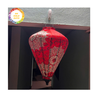 Lanternes en soie Cadre en bambou du Vietnam artisanal traditionnel pour fête de mariage de style asiatique et lumières décoratives intérieures