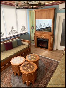Diseño interior árabe Majlis, diseño clásico moderno, elegante conjunto de sala de estar, asientos de esquina de lujo, diseño que ahorra espacio - Product Image 3