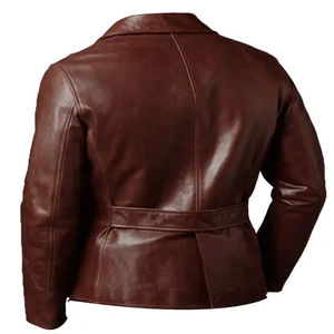Latest Design Comfortable 2025 High Quality Sheep Skin Turn Down Collar <b>Men</b> Fashion <b>Leather</b> <b>Jacket</b> With Full Sleeves - Product Image 3