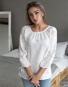 เสื้อเบลาส์แฟชั่นเรียบง่ายสำหรับผู้หญิงผ้าซาตินปักกระดุมหลังคอโลโก้ XS มีพู่สำหรับงานปาร์ตี้ - Product Image 1