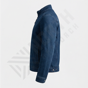 Chaqueta Vaquera de Algodón Casual de Invierno para Hombre, Cuello Alto, Reversible, Estilo Motero, con Bolsillo Frontal con Logotipo, Ropa Exterior - Product Image 3