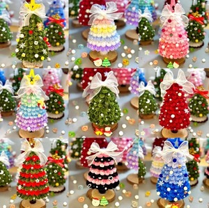 Adorno navideño de alambre envuelto en terciopelo con base de madera Decoración colgante elegante Acento de temporada Vietnam - Product Image 3