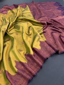 Indian Boutique Kanjivaram Seda Sari Diseñador Última Exclusiva Pesada Blusa Étnica Hermosa Elegante Nupcial Exclusiva Boda - Product Image 5