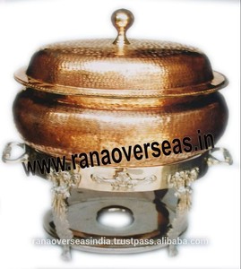 Vente en gros Grand chauffe-plats en cuivre Équipement pour buffet chauffe-plats avec couvercle et pour la restauration Fête de mariage - Product Image 5