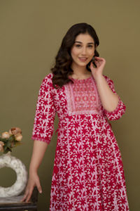 Vestido largo de calidad superior, bordado de secuencia, trabajo lateral, telar manual Dori, fabricante indio - Product Image 5