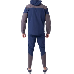 Ensemble de survêtement à capuche pour homme, respirant, imprimé noir et blanc, sweat-shirt à manches longues, poches latérales, doublure en polaire, 100% coton - Product Image 2