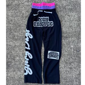 Ropa de calle, chándal con cremallera bordada, pantalones de chándal de doble capa y sudadera con capucha, conjunto de pantalones de chándal y sudadera con capucha para hombre - Product Image 3