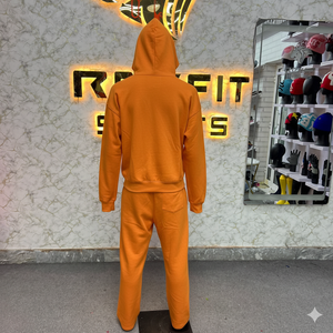 Unisex White Hooded Tracksuit Full Length Zipper Fly Solid Color Casual Streetwear Eco-Friendly Four-<b>Way</b> Stretch Winter Wear - Product Image 4