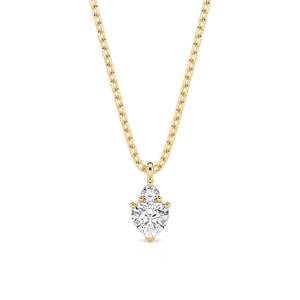 Conjunto de Collares de Amistad con Corazón Dividido en Plata de Ley Jeulia con Detalles de Perlas y Diamantes - Product Image 2