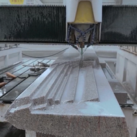 Machine de sculpture sur pierre à 3 axes JZ2540Q-2D pour le marbre et le granit, avec base en ciment détachable et table de travail séparable