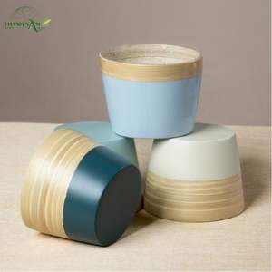 Jardinière en bambou tressé - Design moderne écologique, légère et durable pour une utilisation en intérieur/extérieur - Product Image 3