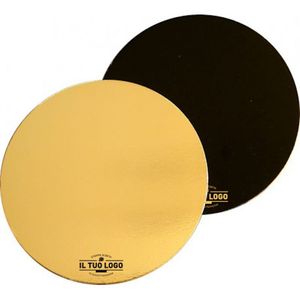 เค้กกระดาษแข็งสีทองและสีดำทรงกลมแบบสั่งทำพิเศษ - Product Image 2