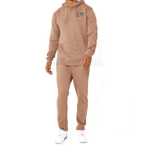 Chándal de invierno con capucha para hombre, diseño personalizado de marca propia, 100% algodón, colores personalizados, logotipo impreso, color liso - Product Image 1