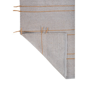 พรมทอมือลายเส้นสีเบจน้ำตาล ขนาด 9x12 ฟุต รูปทรงสี่เหลี่ยมผืนผ้า สำหรับห้องโถง ห้องนอน ข้างเตียง ห้องนั่งเล่น ทำด้วยมือจากเส้นใยโพลีโพรพิลีน - Product Image 5