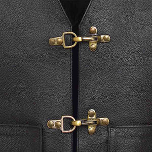 Fabricants et fournisseurs Gilet en cuir pour hommes - Col montant Logo sur le devant Couleurs personnalisables Logo Haute qualité Vente en gros Fabriqué au Pakistan - Product Image 6