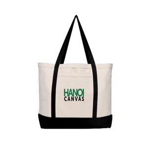 Bolsa de lona de algodón grueso ecológica con logotipo personalizado, bolsa de compras duradera reutilizable con mango de moda, regalo de almacenamiento - Product Image 1