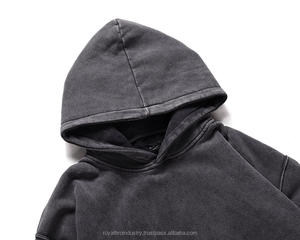 Sudadera con capucha de lana de gran tamaño para hombre, sudadera cálida de invierno desgastada lavada con sudaderas y sudaderas con estampado Digital - Product Image 2