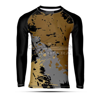 Camiseta de compresión deportiva para gimnasio del fabricante, ropa deportiva de secado rápido con mangas completas, material de algodón 100% - Product Image 1