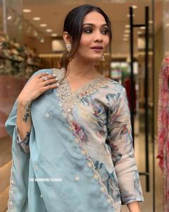 Wholesale Online Organza <b>Kurtis</b> Manufacturer From India New Trendy Latest Indian Multicolor Indian Manufacturer of Premium - Product Image 2