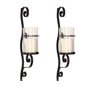 Entryway Iron <b>Candle</b> Sconces <b>Wall</b> Mounted Indoor Foyer Welcome Area Home <b>Lighting</b> Neat Stylish Impression - Product Image 3