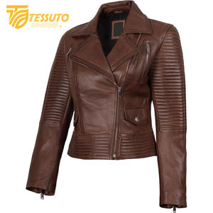 100% <b>Real</b> <b>Leather</b> Women's <b>Jacket</b> New Casual & Stylish Biker Genuine <b>Leather</b> <b>Jacket</b> in Premium Packaging - Product Image 2