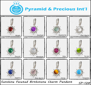 Quartz rose pierre de naissance bijoux fins 925 argent soleil forme pendentif breloque assembler ensemble gros pendentifs breloques forme de soleil - Product Image 2