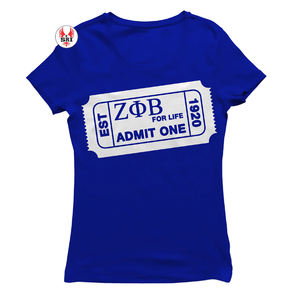 Camisetas ecológicas de algodón orgánico Zeta Phi Beta, venta al por mayor y etiqueta privada disponible, camiseta bordada con logotipo, camiseta personalizada - Product Image 3