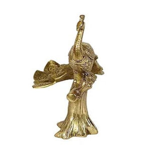 รูปปั้นนกยูงทองเหลืองบนต้นไม้ ขนาด 11 นิ้ว ดีไซน์อาร์ตเดโค งานแฮนด์เมด น้ำหนัก 2.4 กก. บรรจุ 1 ชิ้น สำหรับวันเกิด - Product Image 2