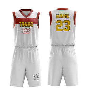Uniforme de basket-ball réversible pour homme, personnalisé de bonne qualité, séchage rapide - Product Image 4