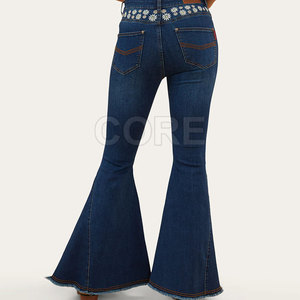 Nouveauté Pantalons jeans évasés pour femmes Pantalons jeans évasés respirants pour femmes de service OEM - Product Image 5