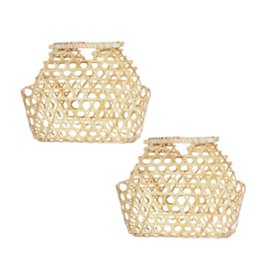 CESTA DE REGALO DE BAMBÚ personalizable, sostenible, reutilizable y perfecta para cestas de frutas, embalaje de regalo elegante y duradero, decoración del hogar - Product Image 1