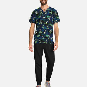 ชุดยูนิฟอร์มพยาบาลผ้าแคนวาสคุณภาพสูง ชุดสครับแฟชั่นทันสมัย ระบายอากาศได้ดี สวมใส่สบาย รับสกรีนโลโก้ - Product Image 1