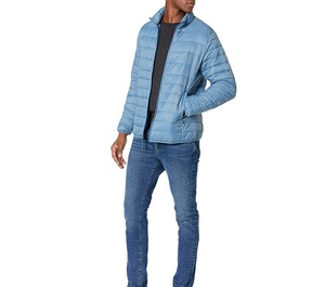 Nouveau logo personnalisé hommes veste bouffante col montant fermeture à glissière haute rue nouveauté veste d'hiver prix de gros - Product Image 4